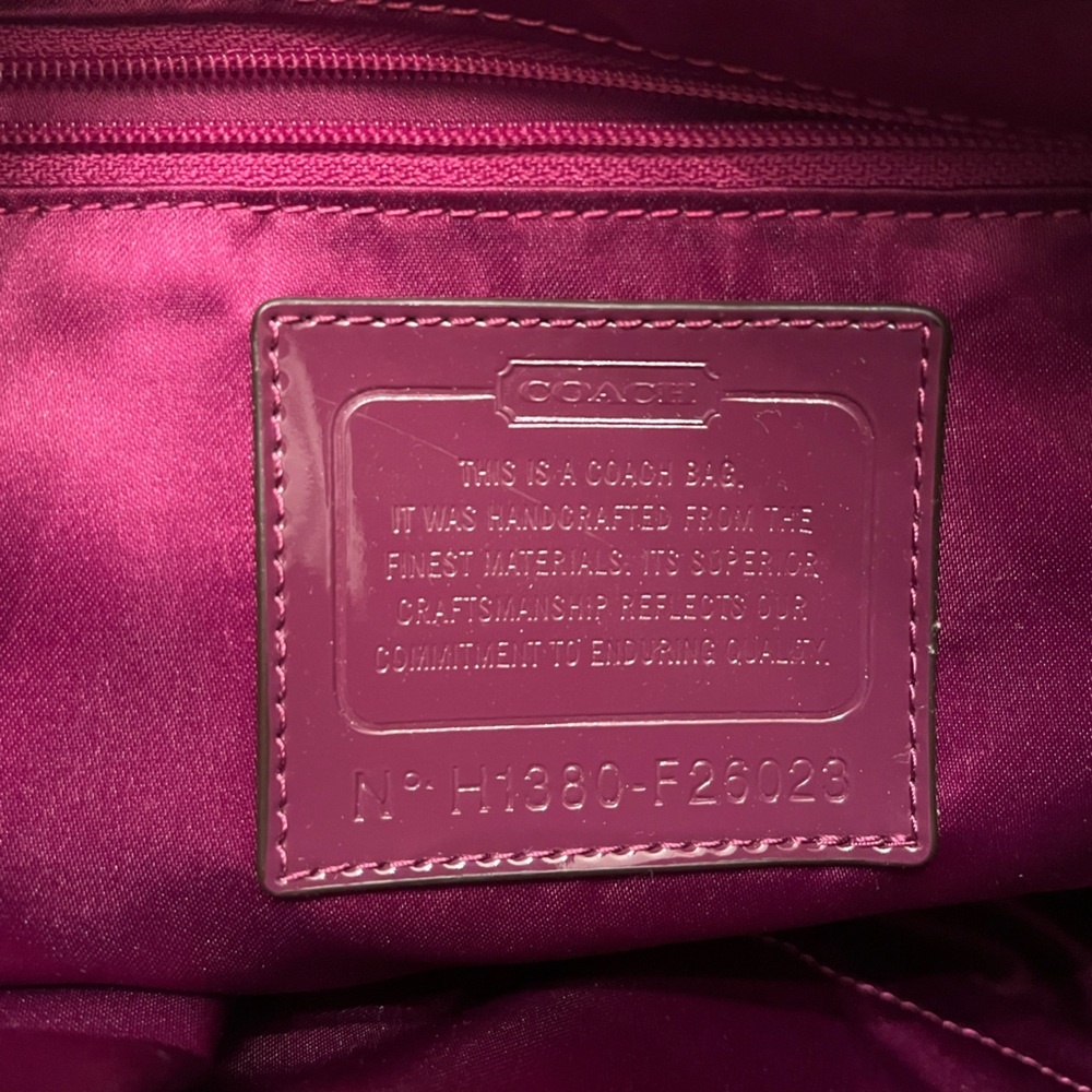 Purple Coach Logo Bag - Picture 4 of 5
